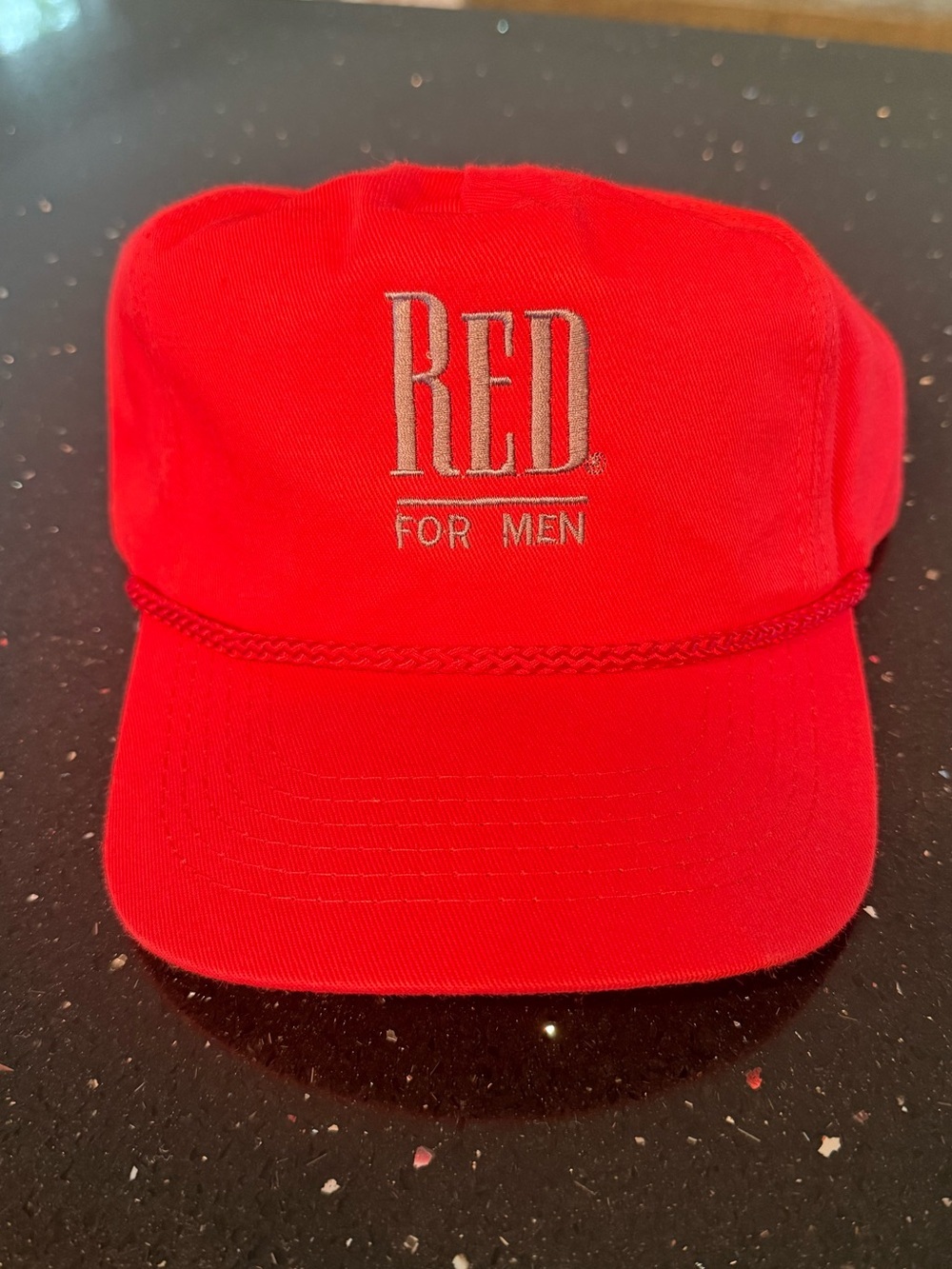 RED For Men Embroidered Red Hat